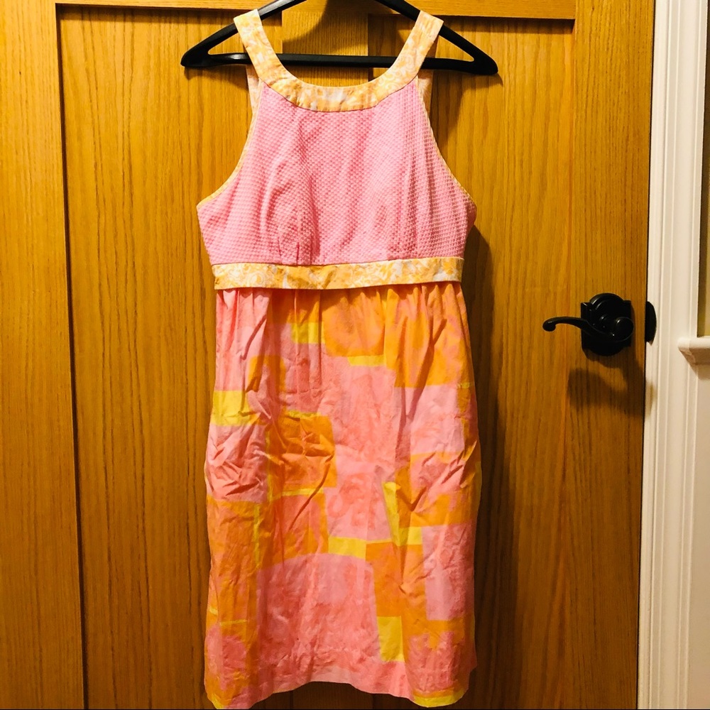 Lilly Pulitzer jubilee elephants orange pink euc Lilly lace 4